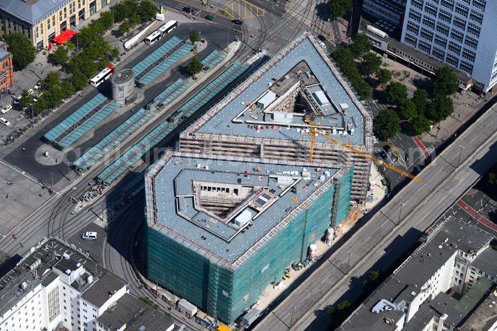 Bremen from above - Building site office building Bahnhofstrasse corner Herdentorsteinweg in Bremen, Germany