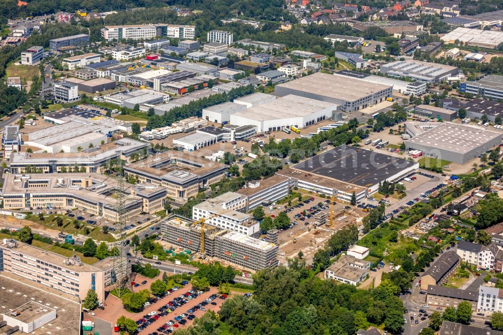 Essen from the bird's eye view: Building site office building Bamlerstrasse in Essen in the state North Rhine-Westphalia, Germany