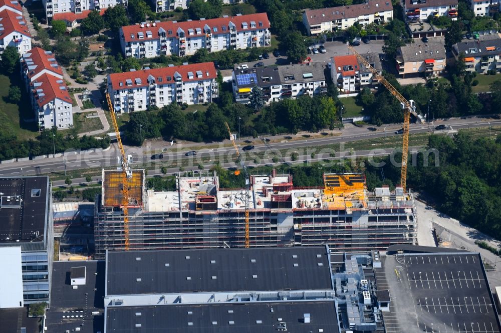 Aerial photograph Stuttgart - Building site office building Bueropark Loewentorbogen on Loewentorstrasse in Stuttgart in the state Baden-Wurttemberg, Germany