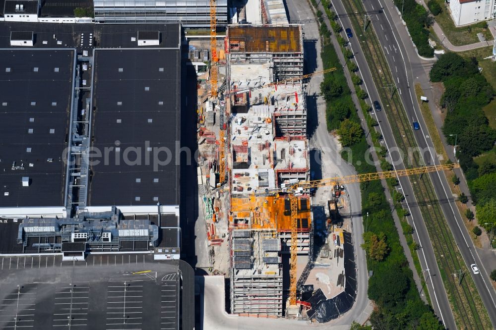 Aerial image Stuttgart - Building site office building Bueropark Loewentorbogen on Loewentorstrasse in Stuttgart in the state Baden-Wurttemberg, Germany