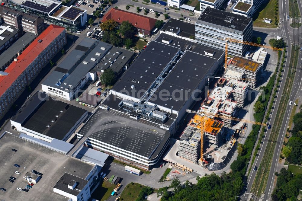 Stuttgart from the bird's eye view: Building site office building Bueropark Loewentorbogen on Loewentorstrasse in Stuttgart in the state Baden-Wurttemberg, Germany