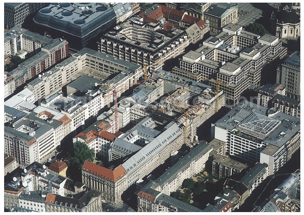 Berlin from the bird's eye view: Building site office building Friedrichstadt - Quartier 110 der Zuerich Versicherung durch die Wilhelm Fuessler Bau GmbH in Berlin in Germany