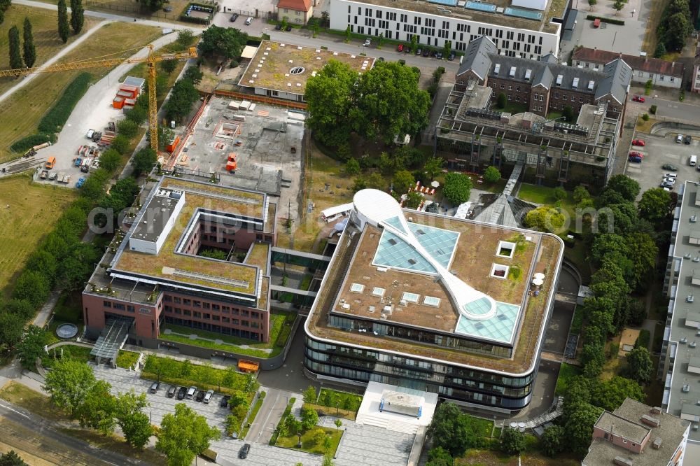 Aerial image Karlsruhe - Building site office building on the ground of Badische Versicherungen on Durlacher Allee in Karlsruhe in the state Baden-Wurttemberg, Germany