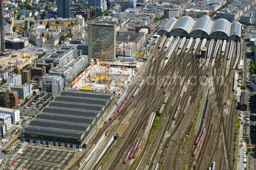 Aerial photograph Frankfurt am Main - Building site office building GRAND CENTRAL FRANKFURT on Adam-Riese-Strasse in Frankfurt in the state Hesse, Germany