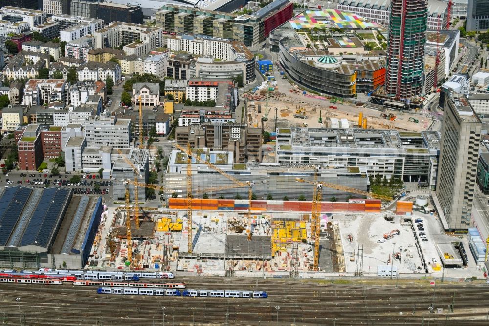 Aerial photograph Frankfurt am Main - Building site office building GRAND CENTRAL FRANKFURT on Adam-Riese-Strasse in Frankfurt in the state Hesse, Germany