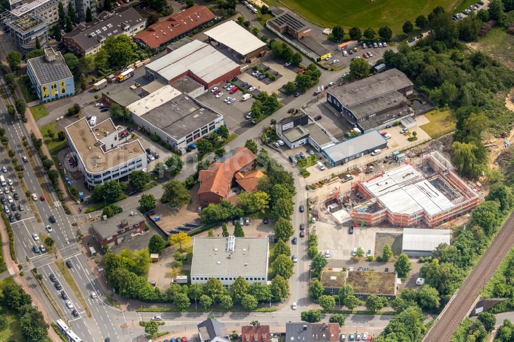 Hamm from above - Building site office building of GK Invest on Lilienthalstrasse in Hamm in the state North Rhine-Westphalia, Germany