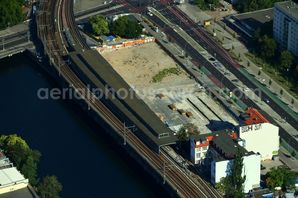 Aerial image Berlin - Building site office building JAHO on Holzmarktstrasse on S-Bahnhof Jannowitzbruecke in Berlin, Germany