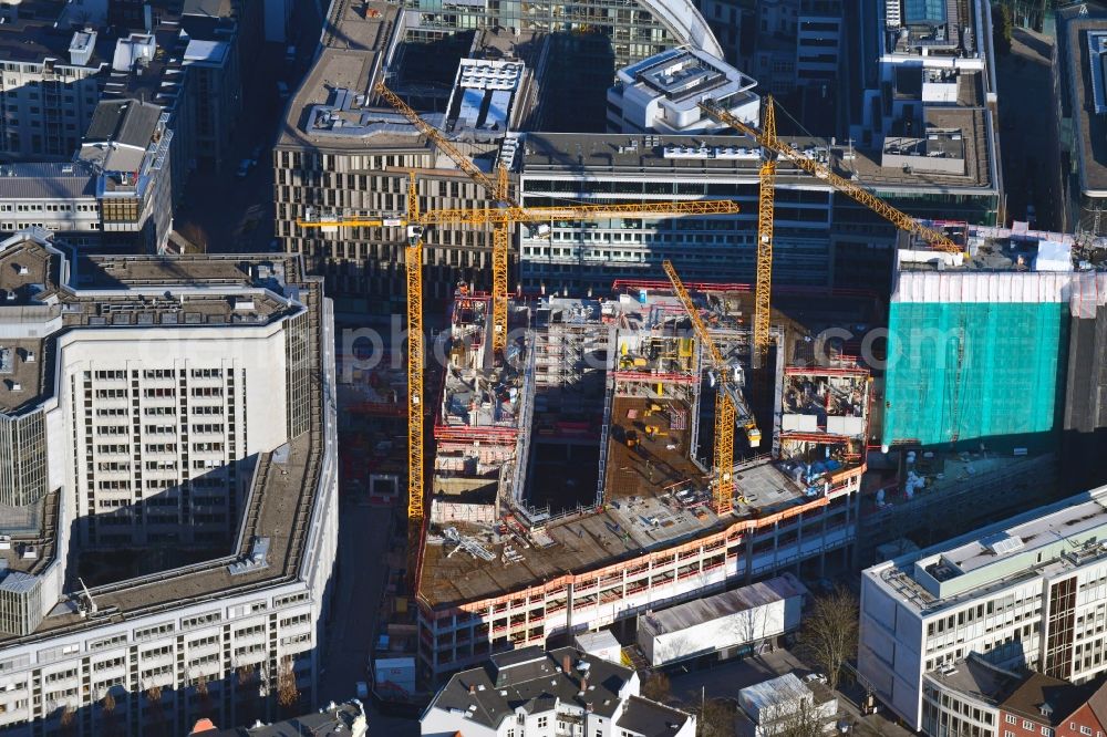 Aerial image Hamburg - Building site office building of MOMENI ASQ GmbH on Axel-Springer-Platz in Hamburg, Germany