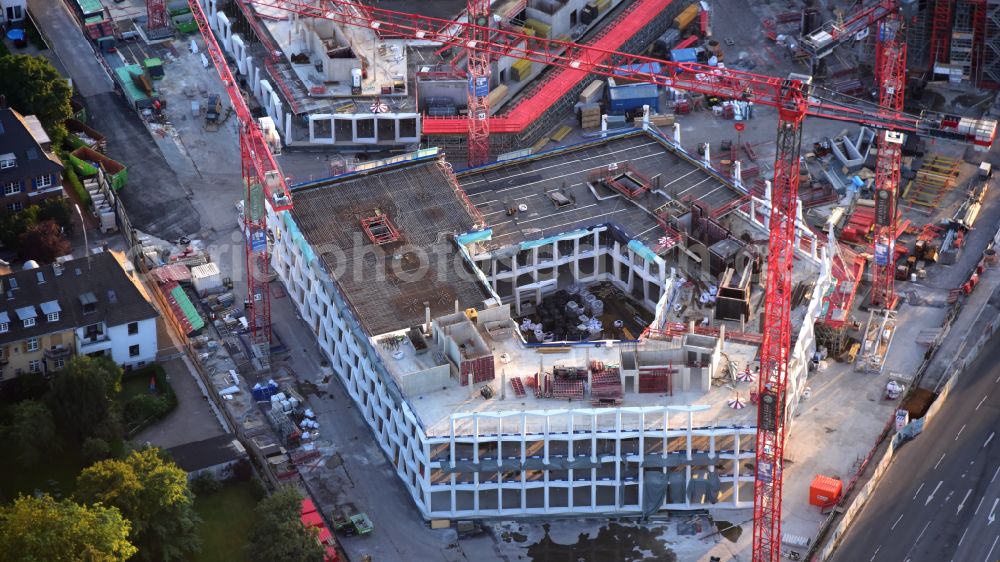 Bonn from above - Building site office building Neuer Kanzlerplatz on Kaiserstrasse - Reuterstrasse in the district Gronau in Bonn, in the state North Rhine-Westphalia, Germany