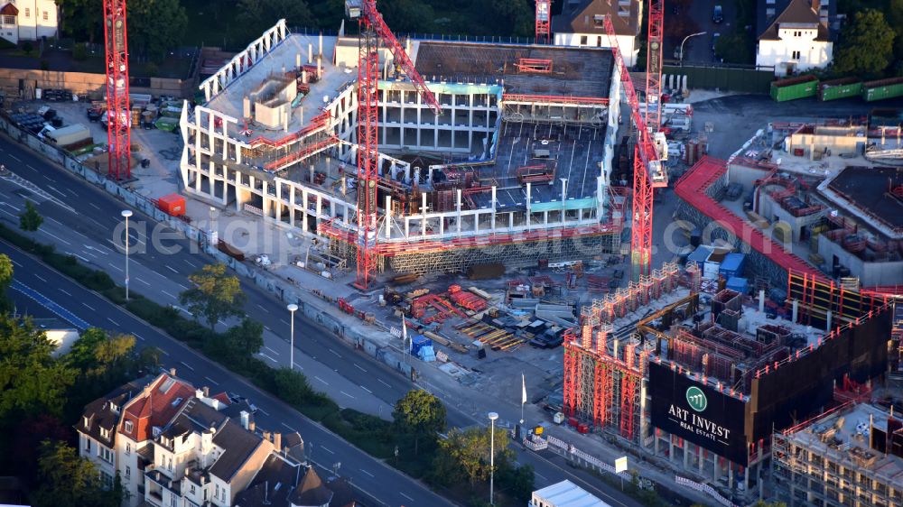 Aerial image Bonn - Building site office building Neuer Kanzlerplatz on Kaiserstrasse - Reuterstrasse in the district Gronau in Bonn, in the state North Rhine-Westphalia, Germany