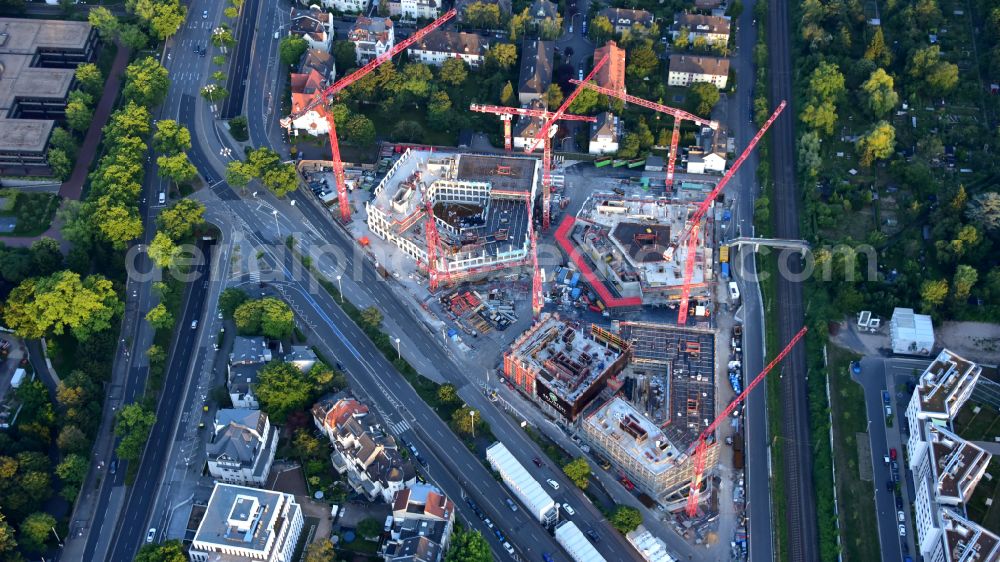 Bonn from above - Building site office building Neuer Kanzlerplatz on Kaiserstrasse - Reuterstrasse in the district Gronau in Bonn, in the state North Rhine-Westphalia, Germany