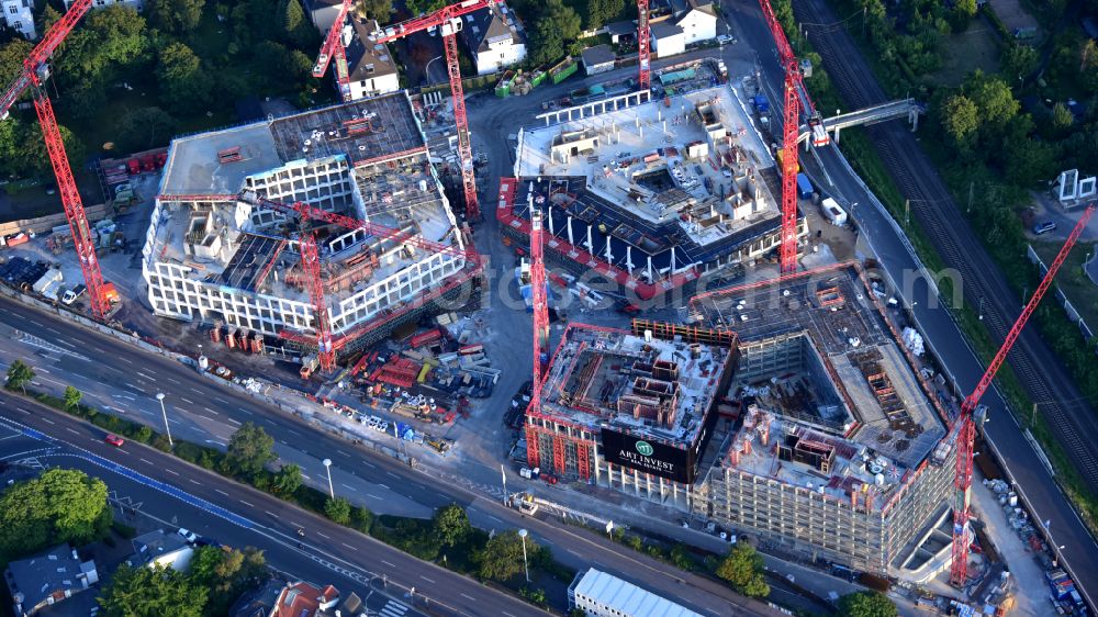 Bonn from above - Building site office building Neuer Kanzlerplatz on Kaiserstrasse - Reuterstrasse in the district Gronau in Bonn, in the state North Rhine-Westphalia, Germany