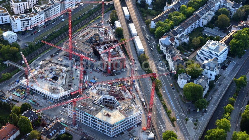 Bonn from the bird's eye view: Building site office building Neuer Kanzlerplatz on Kaiserstrasse - Reuterstrasse in the district Gronau in Bonn, in the state North Rhine-Westphalia, Germany