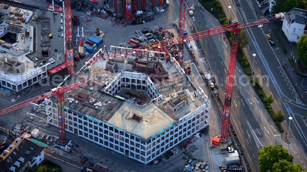 Aerial image Bonn - Building site office building Neuer Kanzlerplatz on Kaiserstrasse - Reuterstrasse in the district Gronau in Bonn, in the state North Rhine-Westphalia, Germany