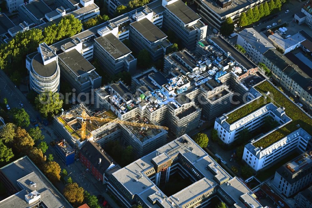 München from above - Building site office building between Streitfeldstrasse and Neumarkter Strasse in the district Berg am Laim in Munich in the state Bavaria, Germany