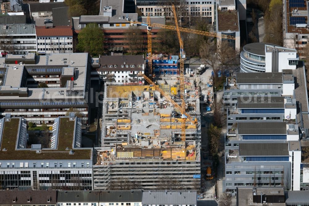 Aerial photograph München - Building site office building between Streitfeldstrasse and Neumarkter Strasse in the district Berg am Laim in Munich in the state Bavaria, Germany