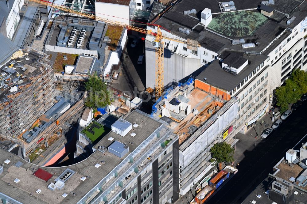 Berlin from above - Building site office building on Nuernberger Strasse in the district Charlottenburg in Berlin, Germany