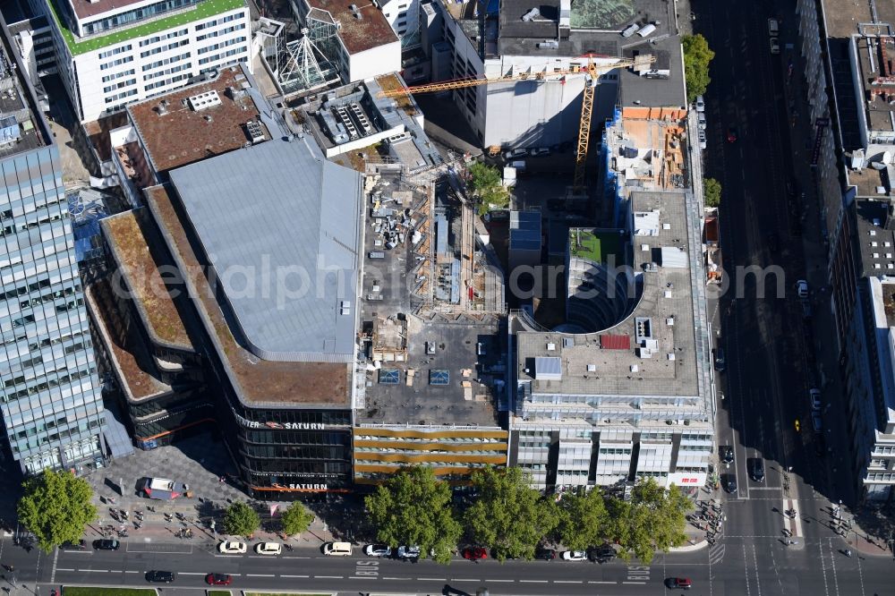 Berlin from the bird's eye view: Building site office building on Nuernberger Strasse in the district Charlottenburg in Berlin, Germany