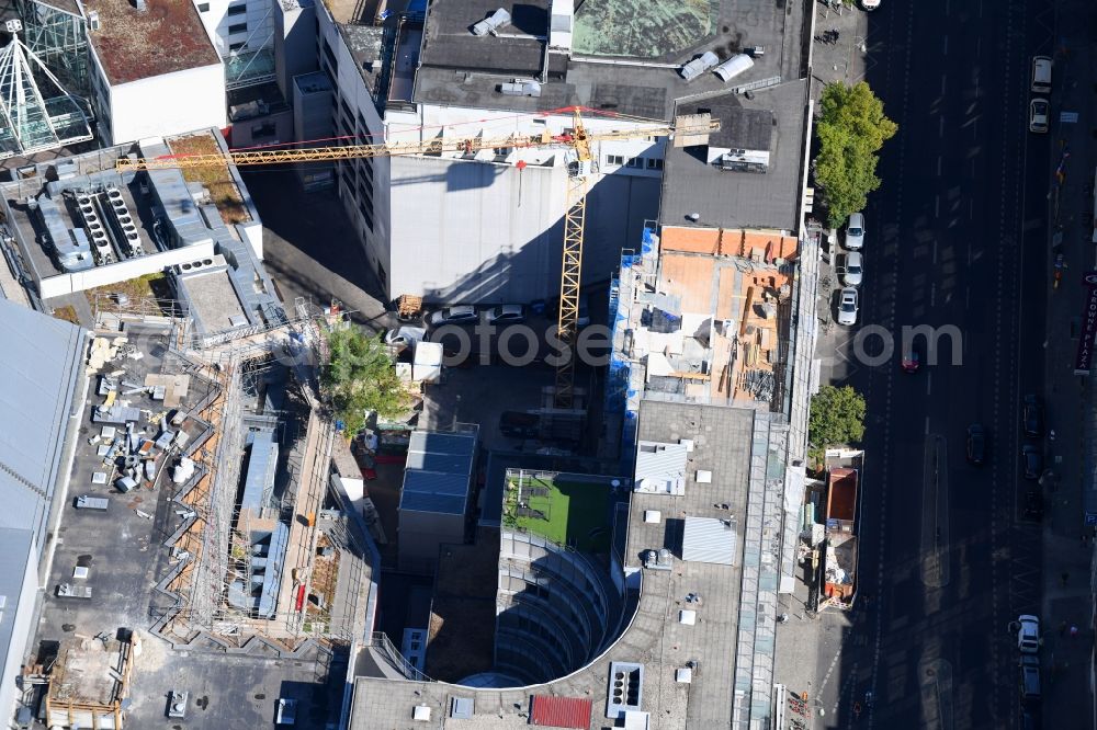 Aerial image Berlin - Building site office building on Nuernberger Strasse in the district Charlottenburg in Berlin, Germany