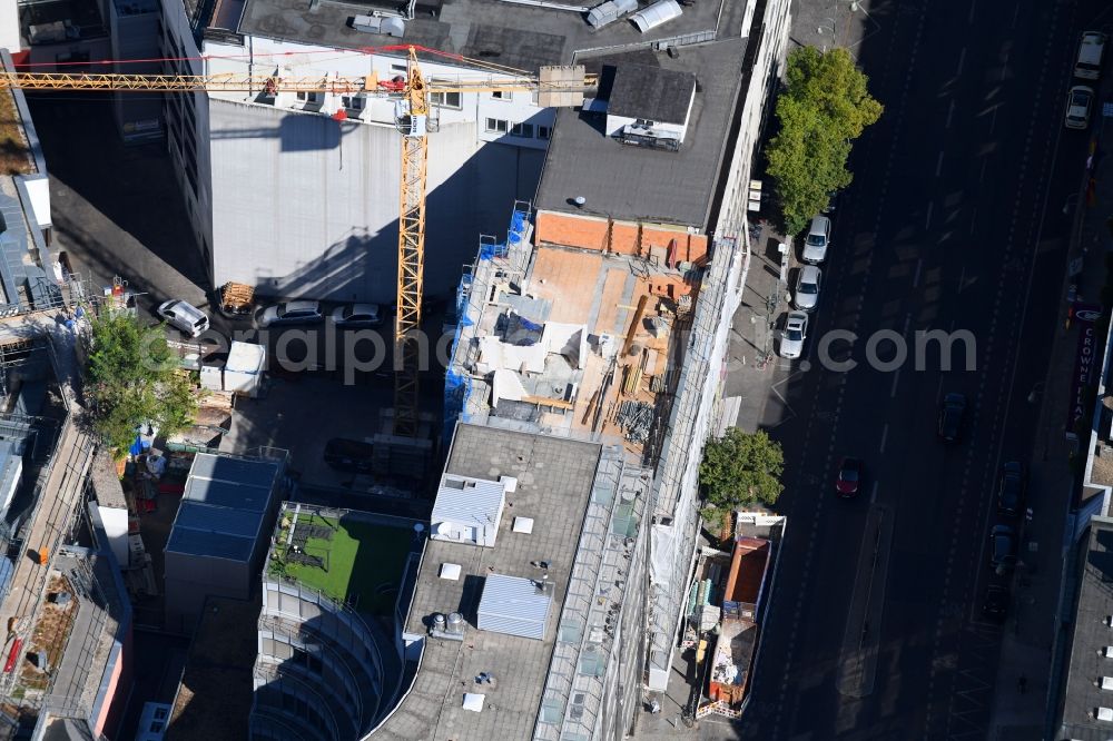 Aerial photograph Berlin - Building site office building on Nuernberger Strasse in the district Charlottenburg in Berlin, Germany