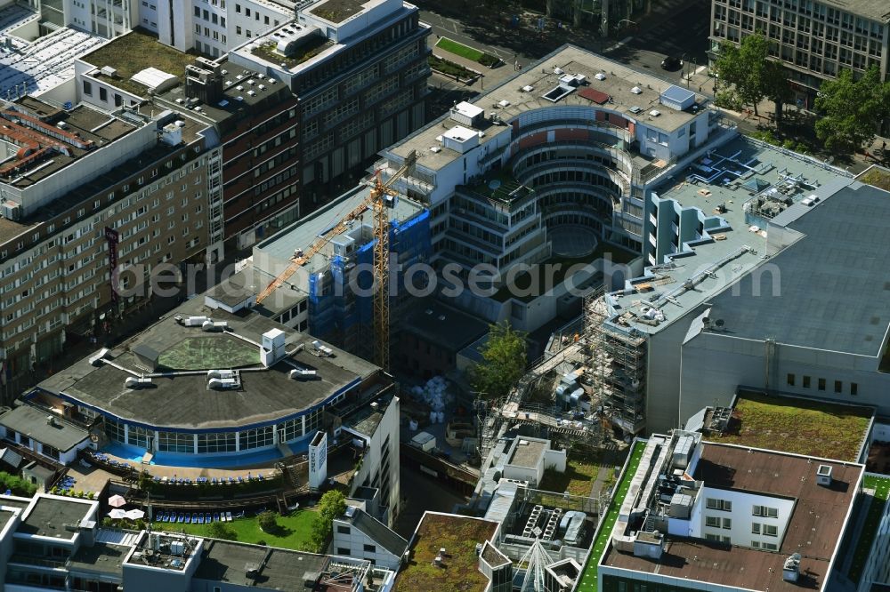 Berlin from the bird's eye view: Building site office building on Nuernberger Strasse in the district Charlottenburg in Berlin, Germany