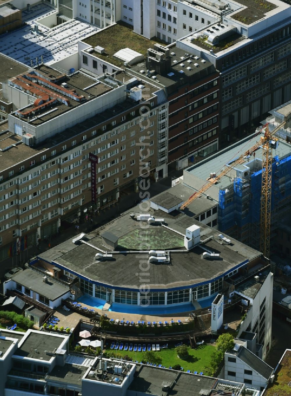 Aerial image Berlin - Building site office building on Nuernberger Strasse in the district Charlottenburg in Berlin, Germany