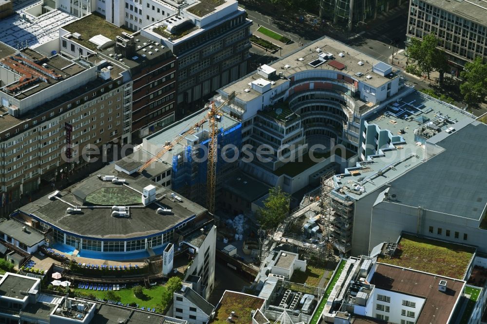 Aerial photograph Berlin - Building site office building on Nuernberger Strasse in the district Charlottenburg in Berlin, Germany