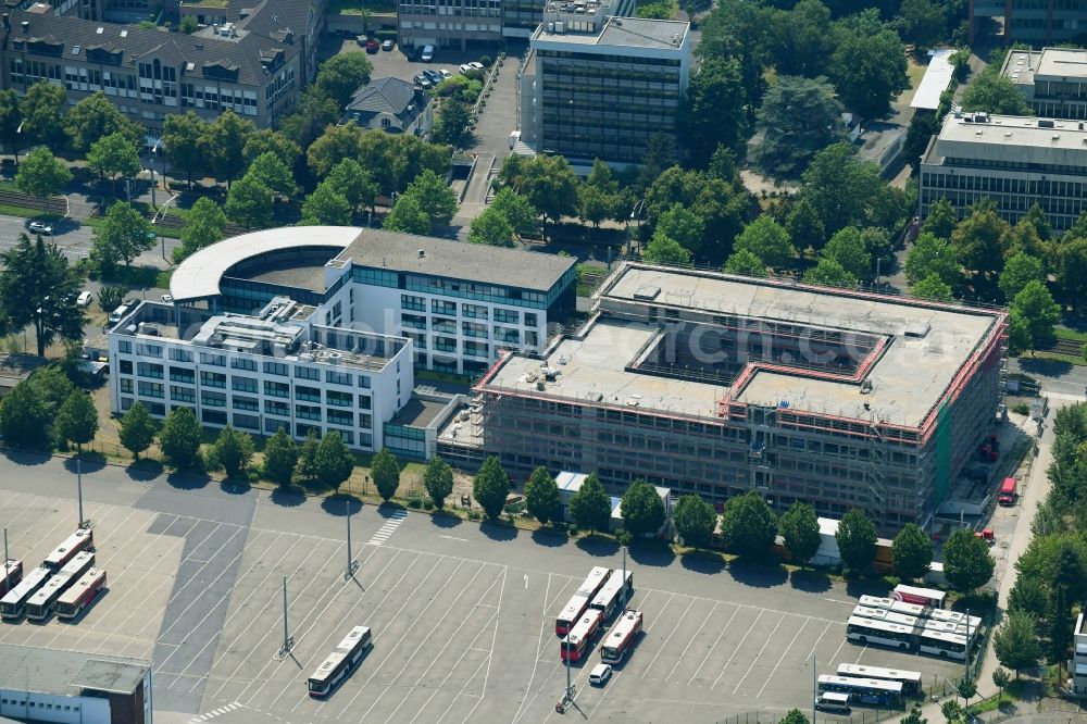 Bonn from the bird's eye view: Building site office building on Godesberger Allee in the district Hochkreuz in Bonn in the state North Rhine-Westphalia, Germany