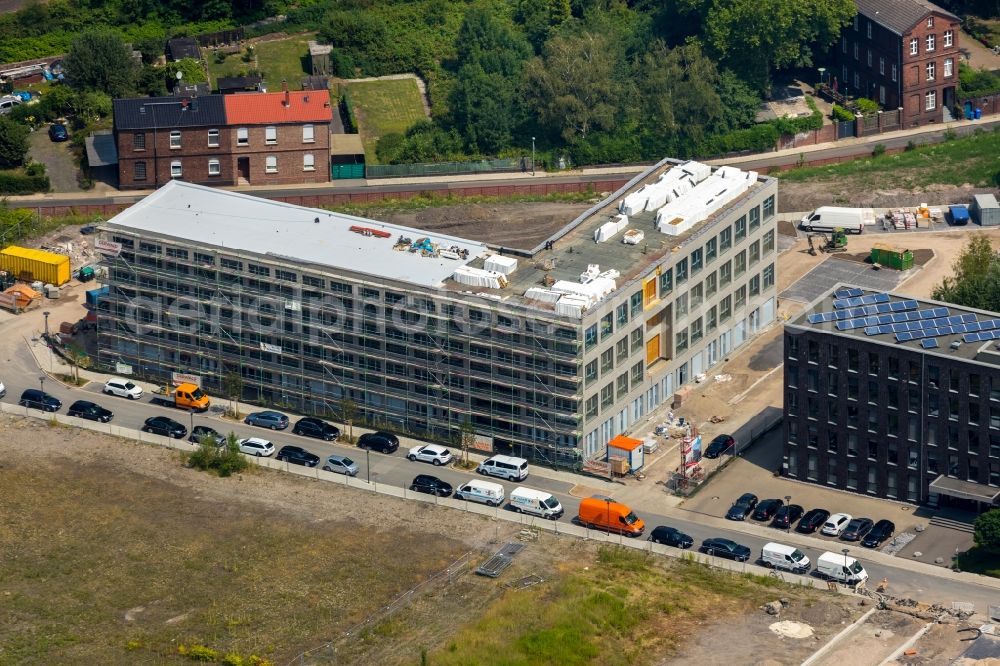 Essen from above - Building site office building on Martin-Kremmer-Strasse in the district Stoppenberg in Essen in the state North Rhine-Westphalia, Germany