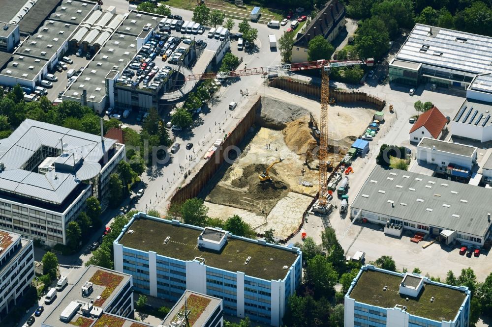 Aerial image München - Building site office building on Taunusstrasse in Munich in the state Bavaria, Germany