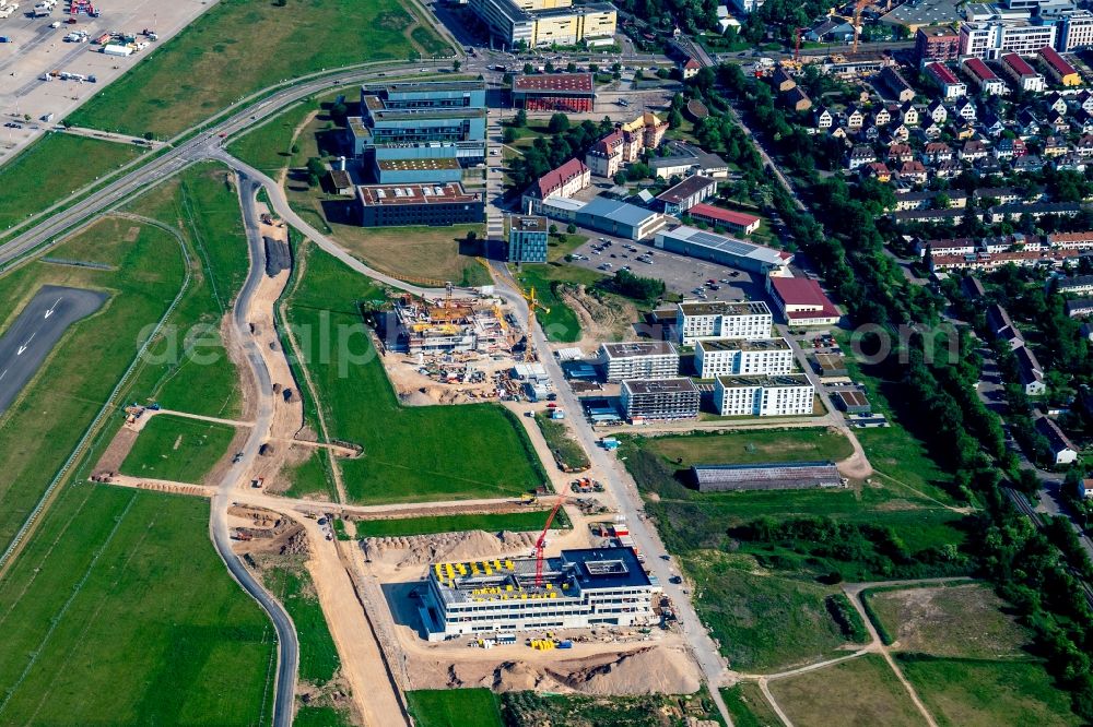 Freiburg im Breisgau from above - Building site office building of Technischen Fakultaet in Freiburg im Breisgau in the state Baden-Wuerttemberg, Germany