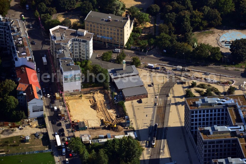 Berlin OT Mitte from above - View of the construction site of the City Carre in the district of Mitte in Berlin. w-n-v.de