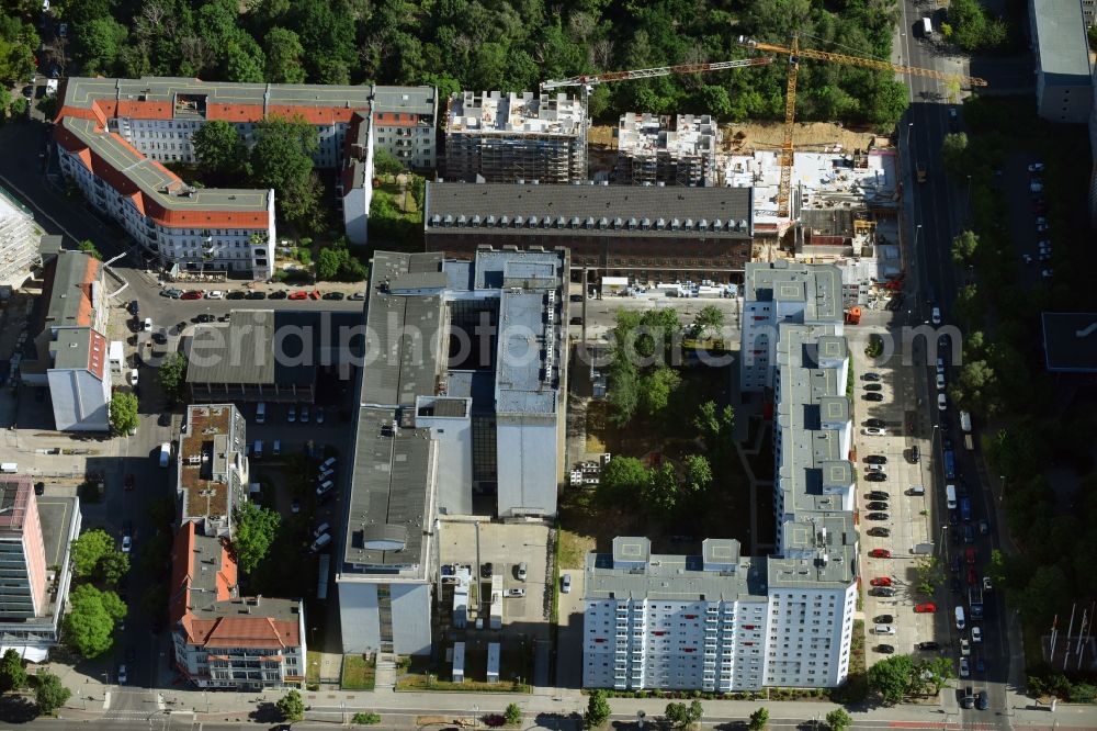 Aerial image Berlin - Construction site to build a new multi-family residential complex Carree Alte Postan on Dottistrasse - Ruschetrasse in the district Lichtenberg in Berlin, Germany