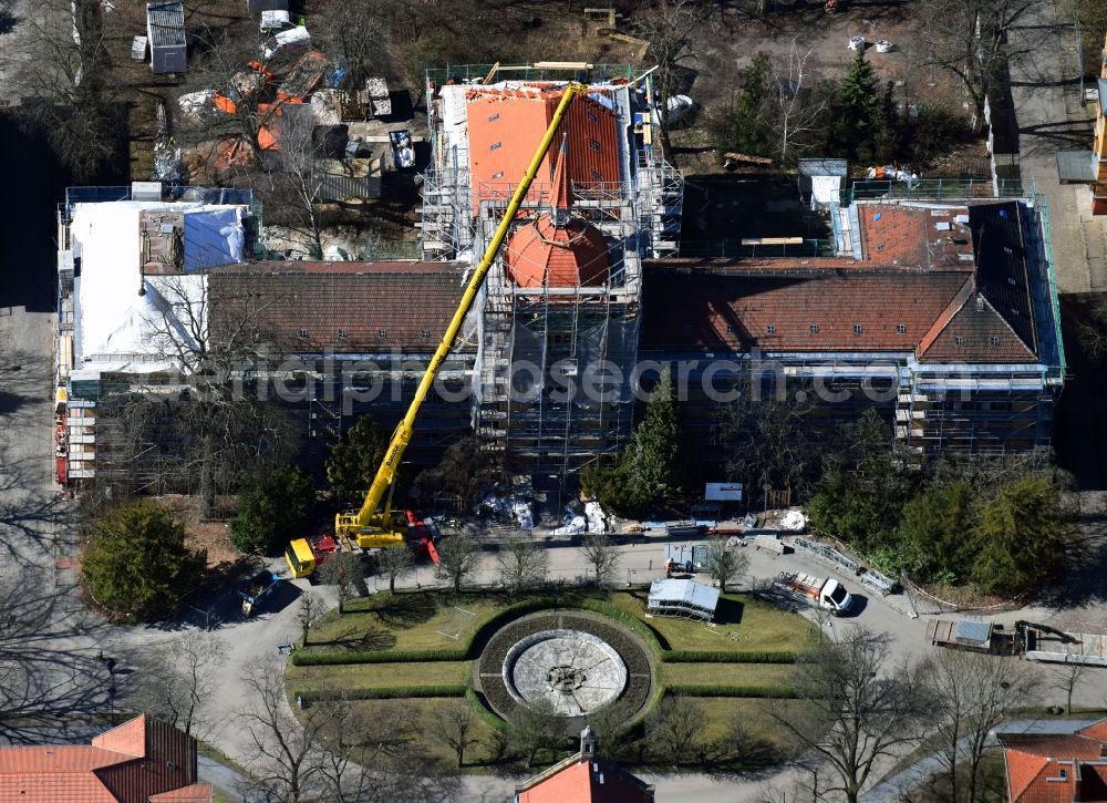 Aerial image Berlin - Construction site for a new extension to the hospital grounds of Heiligenfeld GmbH in the district Bezirk Marzahn-Hellersdorf in Berlin