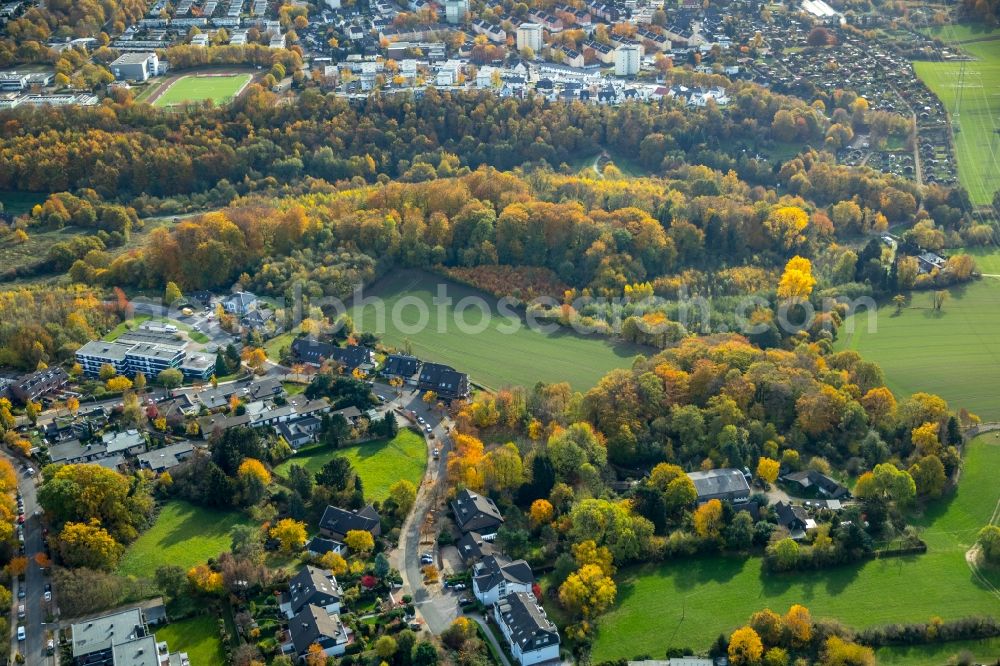 Aerial photograph Velbert - Construction site for a new extension to the hospital grounds Helios Klinikum Niederberg in Velbert in the state North Rhine-Westphalia, Germany