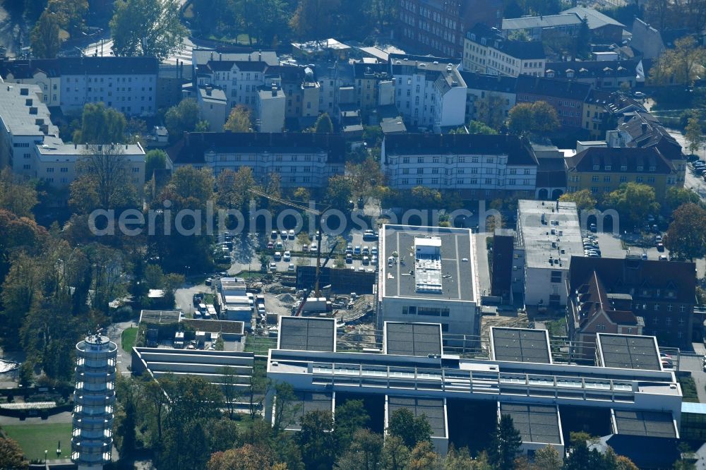 Aerial image Brandenburg an der Havel - Construction site for a new extension to the hospital grounds Staedtisches Klinikum Brandenburg GmbH on Hochstrasse in Brandenburg an der Havel in the state Brandenburg, Germany