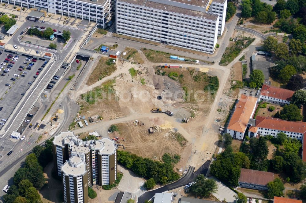 Aerial photograph Göttingen - Construction site for a new extension to the hospital grounds Universitaetsmedizin Goettingen in Goettingen in the state Lower Saxony, Germany