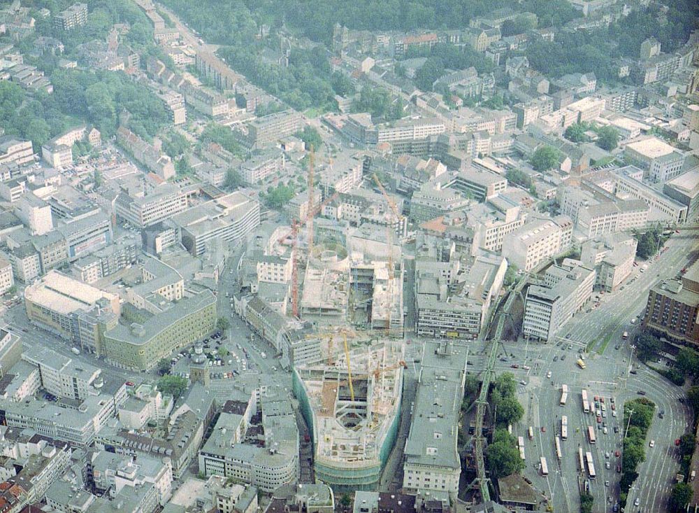 Aerial photograph Wuppertal - Baustelle der Einkaufszentrum City Arkaden der ECE GmbH in Wuppertal.