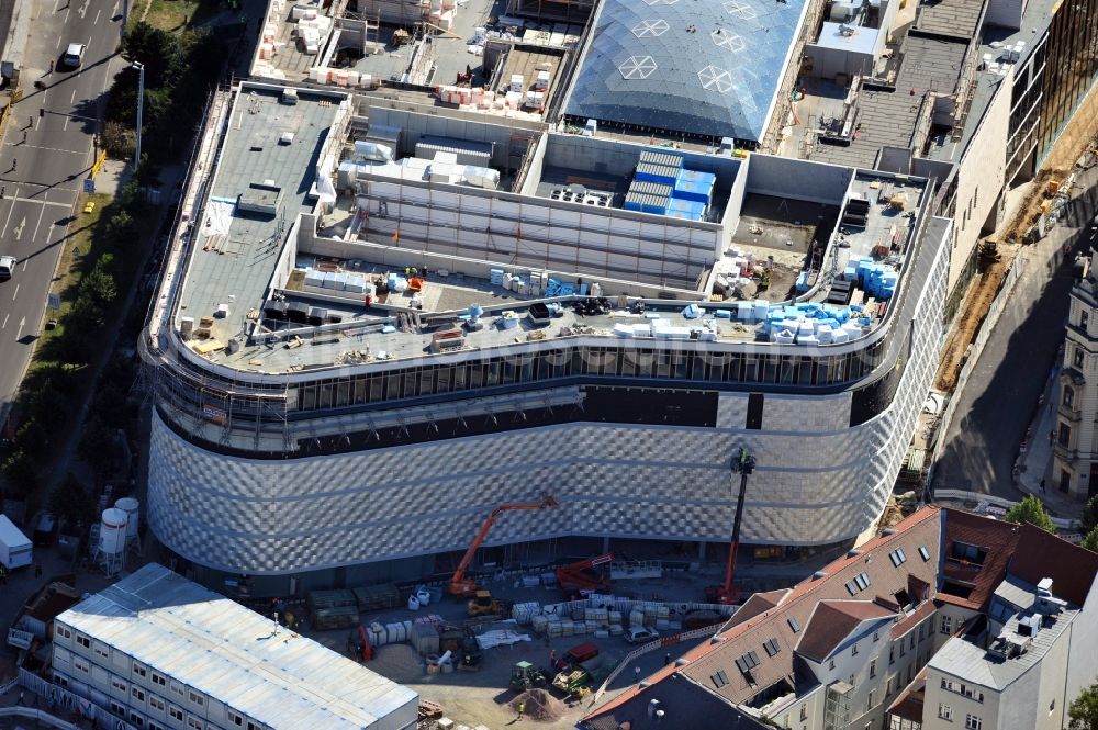 Leipzig from above - View of construction site of the shopping center Hoefe am Bruehl in Leipzig in Saxony