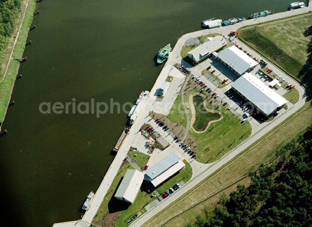 Aerial photograph Niegripp - Baustelle am Elbe - Havel - Kanal vor der Schleuse Niegripp am Wasserstraßenkreuz Magdeburg.