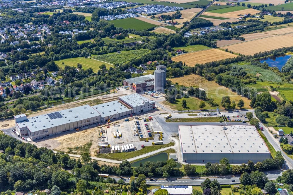 Aerial image Soest - Construction site with earthworks on the premises of the Kuchenmeister GmbH on the Hammer road in Soest in the state of North Rhine-Westphalia, Germany