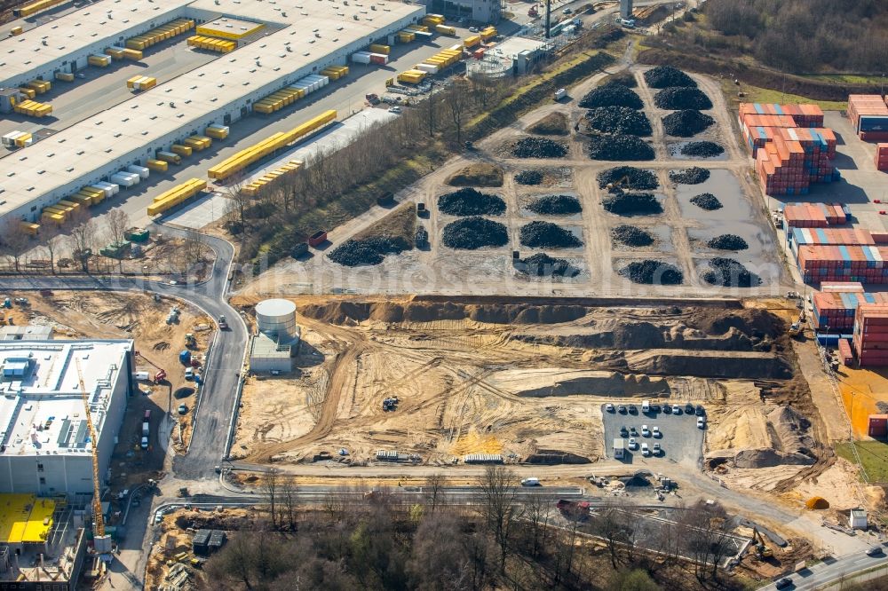 Aerial image Dorsten - Construction site with development works and embankments works of GENAN HOLDING A/S in Dorsten in the state North Rhine-Westphalia