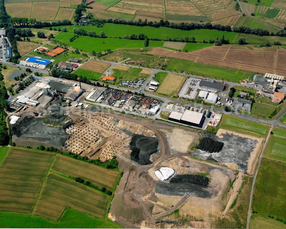 Heuchelheim from the bird's eye view: Construction site with development works and embankments works in Heuchelheim in the state Hesse, Germany