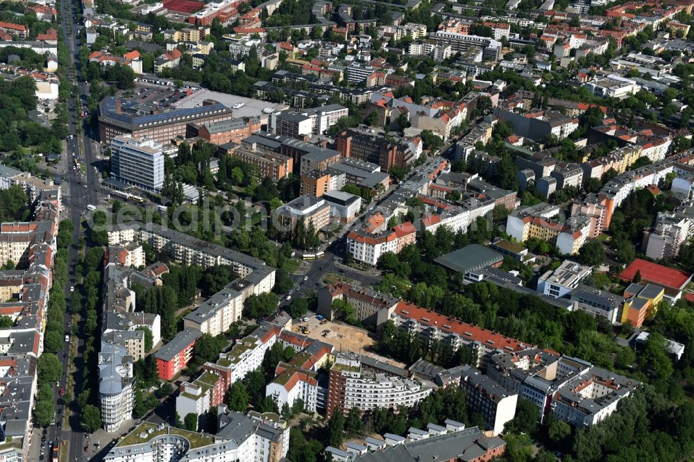 Aerial image Berlin - Construction site at Koloniestrasse 11 in Wedding district of Berlin, Germany