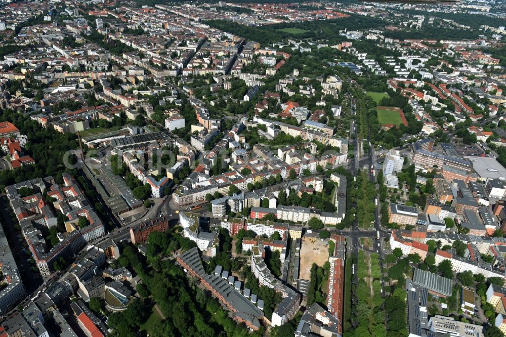 Aerial photograph Berlin - Construction site at Koloniestrasse 11 in Wedding district of Berlin, Germany