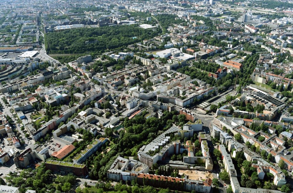 Aerial photograph Berlin - Construction site at Koloniestrasse 11 in Wedding district of Berlin, Germany