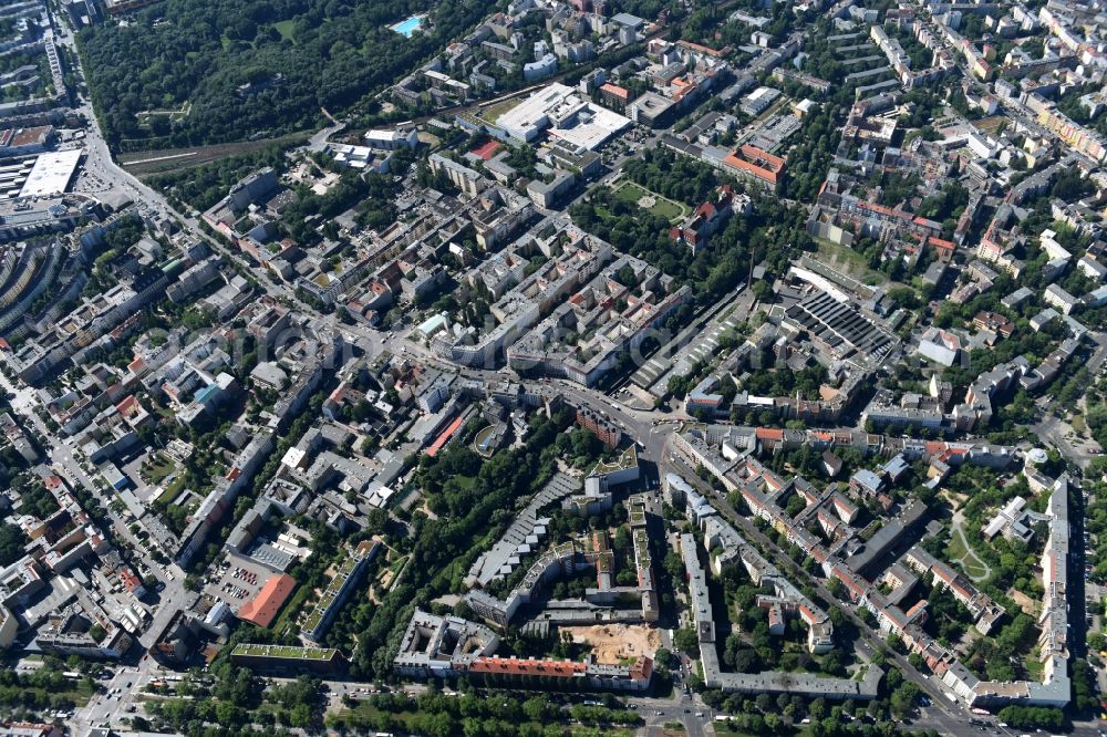 Berlin from the bird's eye view: Construction site at Koloniestrasse 11 in Wedding district of Berlin, Germany