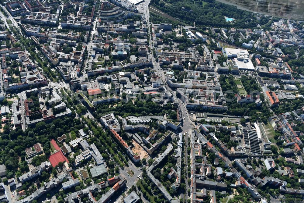 Aerial image Berlin - Construction site at Koloniestrasse 11 in Wedding district of Berlin, Germany