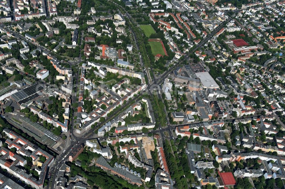 Berlin from the bird's eye view: Construction site at Koloniestrasse 11 in Wedding district of Berlin, Germany