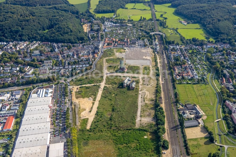 Düsseldorf from above - Construction site with development works and embankments works zum Neubau of Glasmacherviertel along the Torfbruchstrasse - Nach den Maureskoethen in Duesseldorf at Ruhrgebiet in the state North Rhine-Westphalia, Germany